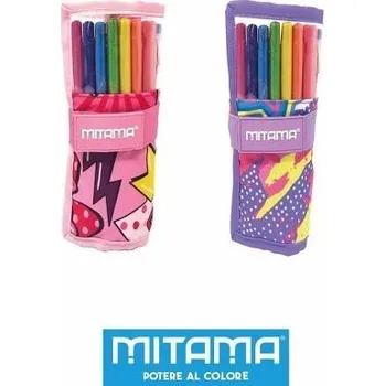 Penál Penál plný "Glitter Roll", ice cream, rolovací, růžová, MITAMA 62908-90156