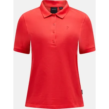 Dámská košile POLOKOŠILE PEAK PERFORMANCE W CLASSIC COTTON POLO BRILLIANT RED/BLACK/