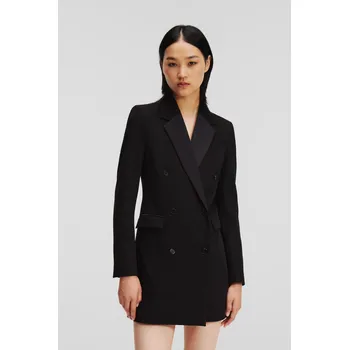 Dámské sako BLEJZR KARL LAGERFELD LONGLINE TAILORED BLAZER BLACK