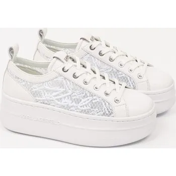 Dámské tenisky TENISKY KARL LAGERFELD KOBO III AUTOGRAPH LACE LO WHITE LTHR & TEXTILE