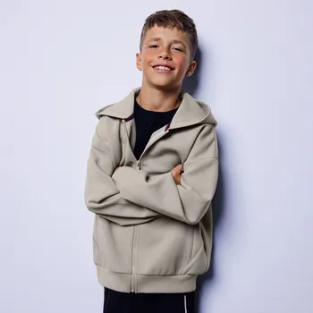 Chlapecká mikina Reserved - Oversize mikina s kapucí - světle olivová - 909FJ-81X - 909FJ-81X-152