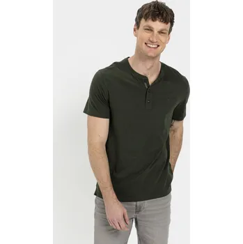 Pánské tričko TRIČKO CAMEL ACTIVE NOS HENLEY 1/2 LEAF GREEN