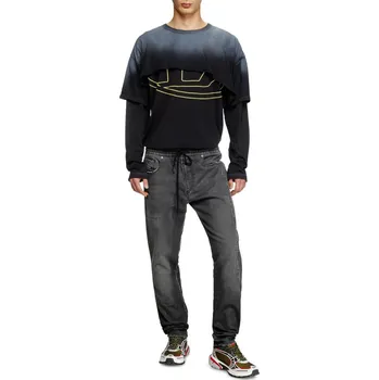 Pánské džíny DŽÍNY DIESEL 2060 D-STRUKT JOGG SWEAT JEANS BLACK