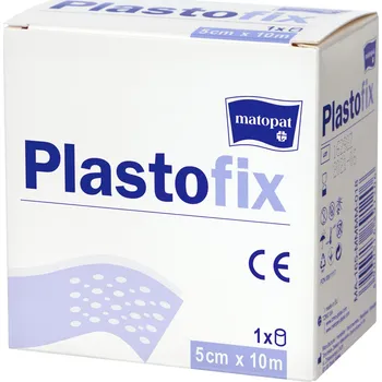 Náplast Matopat Plastofix fixační náplast z netkané textilie bez polštářku elastická na cívce 5 cm x 10 m nesterilní, 1 ks
