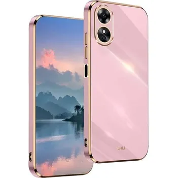 Pouzdro na mobilní telefon Pouzdro UPLAI pro Oppo A17 / Oppo A17K, ultra tenký nárazuvzdorný kryt s módním galvanickým
