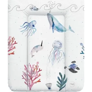 Přebalovací podložka CEBA BABY Podložka přebalovací na komodu 70x50 cm Watercolor World Ocean