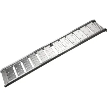 nájezdová rampa - skládací - hliníková široká, Q-TECH (max. nosnost 250 kg, 1 ks)