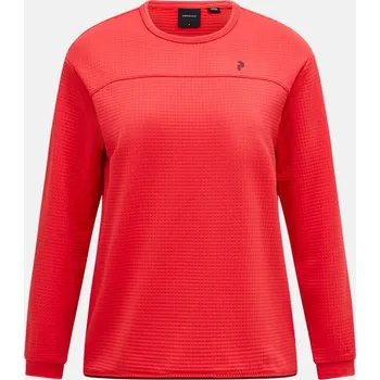 Dámská mikina MIKINA PEAK PERFORMANCE W TRAIL POLARTEC CREW BRILLIANT RED/BLACK/