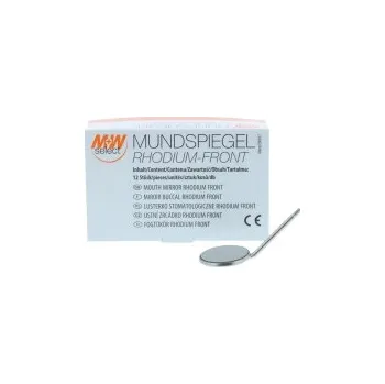 Kosmetické zrcátko M+W Zrcátko ploché 12ks rhodium - Zrcátko 4 ploché 12ks rhodium