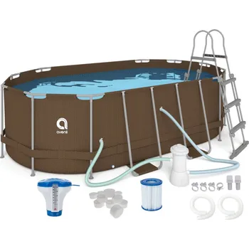 Bazén Zahradní bazén s filtrací a žebříkem 427 x 275 x 100 cm