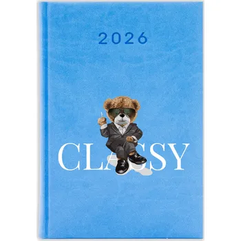 Kalendář Knižkový kalendář 2026 A5 FunnyCase modrý