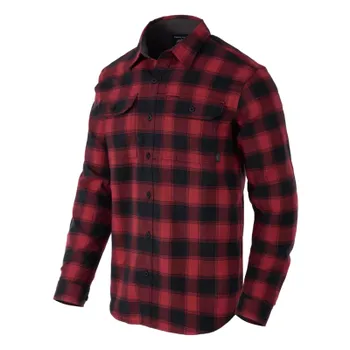 Pánská košile Košile GreyMan Shirt - Nylon Sorona® Blend, Helikon, Coral Crimson Checkered, 3XL