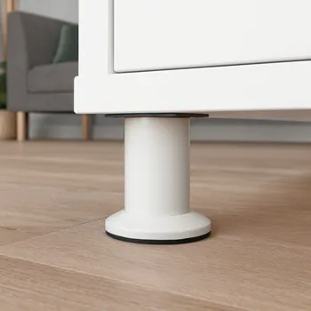 Nábytkové kování Interex Nábytková noha SANTIAGO / Bílá lesklá 80 mm