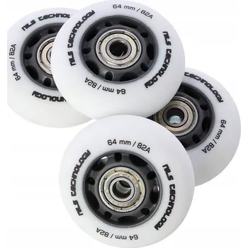 Kolečko k in-line bruslím Kolečka na kolečkové brusle, ložiska a sada NILS 64 mm + ABEC 9 82A
