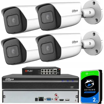 Bezpečnostní kamera Monitorovací sada Dahua: 4 kamery 5MPX DAHUA WizSense Starlight, disk 2TB
