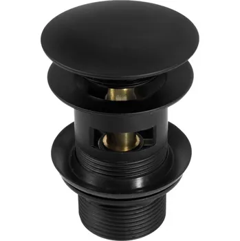 Sifon Zátka s přepadem klik-klak kulatý Deante černá