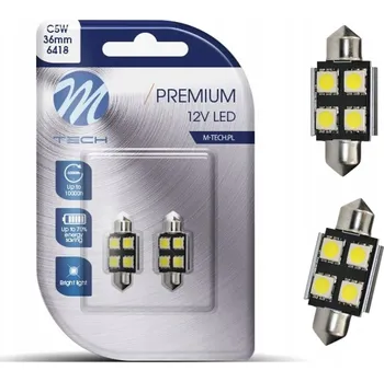 Autožárovka Žárovky M-Tech LB328W C5W 1,8 W 2 ks