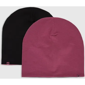 Čepice 4F Čepice dětská oboustranná beanie - růžová Univerzální
