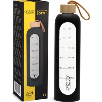 Láhev 4FIZJO Láhev na vodu 1 L černá