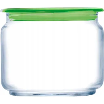 Sklenice ZAVAŘOVACÍ SKLENICE S ZELENÝM VÍKEM PLANO LUMINARC 0,5 L