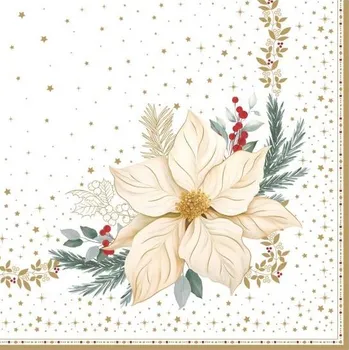 Papírový ubrousek Easy Life Papírové ubrousky 33x33 cm WHITE ELEGANCE Easy Life