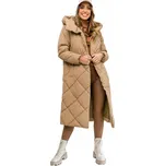 ZIMNÍ BUNDA DLOUHÁ PROŠÍVANÁ S KAPUCÍ, KAMELOVÁ / VELBLOUDÍ BARVA 5M3173 DENLEY_L