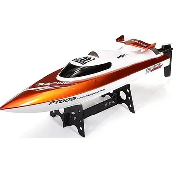 RC model auta KIK RC Závodní sportovní člun FT-09 2,4 Ghz oranžový