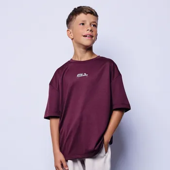 Reserved - Rychleschnoucí tričko s potiskem - hnědá - 039CJ-83X - 039CJ-83X-128