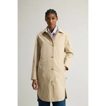 Dámský kabát KABÁT WOOLRICH COTTON BLEND COAT WHITE PEPPER