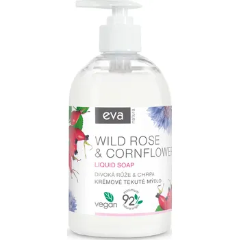 Koupelová kosmetika Eva Natura krémové tekuté mýdlo s divokou růží a chrpou, 500 ml