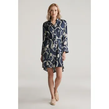 Dámské šaty ŠATY GANT REL SAILING PRINT SHIRT DRESS EVENING BLUE