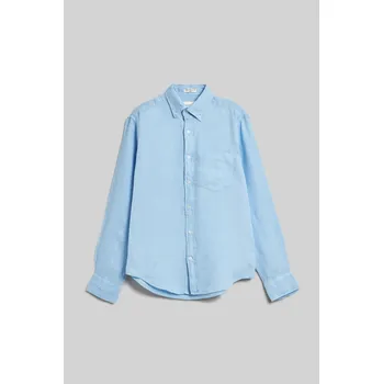 Pánská košile KOŠILE GANT REG GMNT DYED LINEN SHIRT CAPRI BLUE