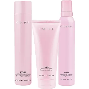 Kosmetická sada Cotril Hydra šampon 300 ml + maska 200 ml + pěna 200 ml kosmetická sada pro hydrataci vlasů