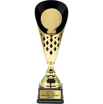 Zlato-černý VYMAZLENÝ pohár s FIGURKOU Hokej 40 cm + GRAVÍROVÁNÍ