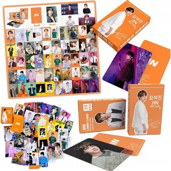 Obraz 55 KART NOWY IDOL PLAKATÓW ZDJĘĆ KART ZESTAW LOMO periferní BTS JIN