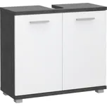 BELBEL koupelnová skříňka pod umyvadlo, tmavě šedý beton/bílý lesk, 5 let záruka + vyzvednutí ZDARMA