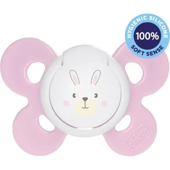 dudlíky CHICCO Dudlík Physio Comfort silikonový 2-6m dívka - zajíček 1 ks