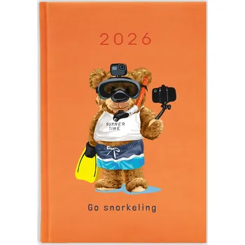 Kalendář Knižkový kalendář 2026 A5 FunnyCase modrý