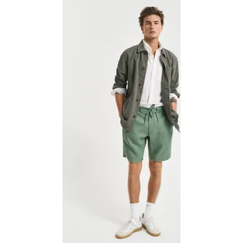 Pánské kraťasy ŠORTKY GANT RELAXED LINEN DS SHORTS KALAMATA GREEN