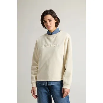 Dámská mikina MIKINA WOOLRICH LIGHT FLEECE CREWNECK MILKY CREAM