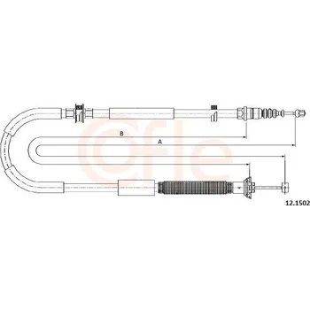 Lanko parkovací brzdy Lanovod parkovací brzdy COFLE 12.1502