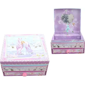 hrací skříňka Dětská šperkovnice 183269 princezna s koněm