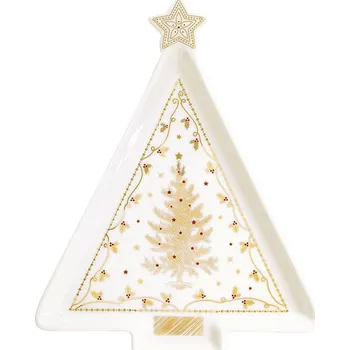 Talíř Easy Life Dezertní talíř Stromeček 21x16 cm CHRISTMAS LIGHTS Easy Life