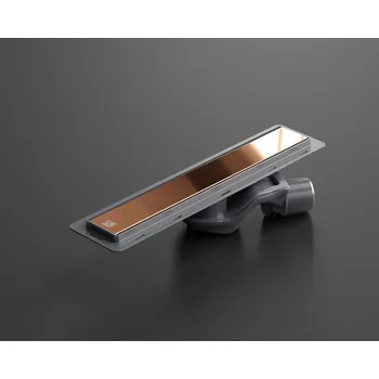 Odvodňovací žlab LINEÁRNÍ ODTOK MĚDĚNÝ LESK 40 CM