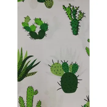 Bavlněná česká látka šíře 160cm - Kaktus na bílé (50cm)