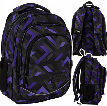 Školní batoh Školní batoh Back Up vícekomorový, velký, 26 l, černý, fialový