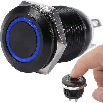 Obraz ZAPUŠTĚNÉ TLAČÍTKO EXIT VÝSTUPU LED podsvícení domovní telefon brána branka D16