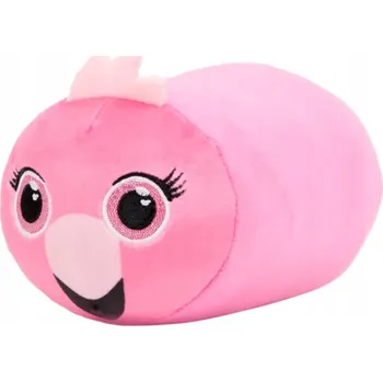 plyšák MĚKKÁ PLYŠÁK MAČKACÍ HRAČKA PLYŠOVÝ MAZLÍČEK PŘÍTULNÍČEK ROLKA SQUISHY OJO 20CM RŮŽOVÁ