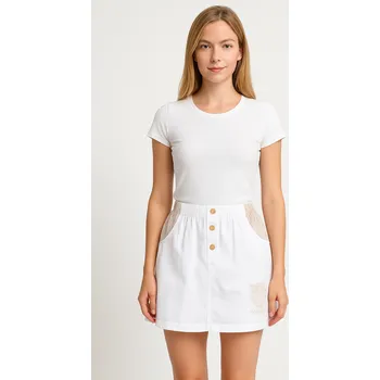 Dámská sukně Letní sukně s béžovými knoflíčky