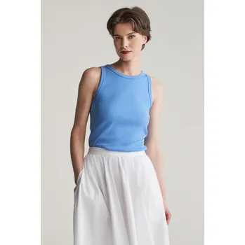 Dámské tričko TOP GANT HIGH NECK RIB TANK TOP PERFECT BLUE